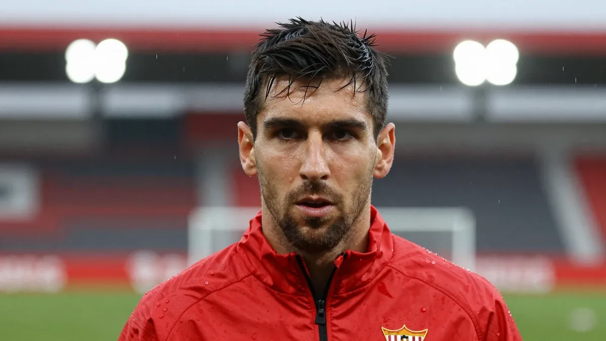 Sevilla FC held their final training session at the Sánchez-Pizjuán in the rain before flying to Barcelona, with Rubén...